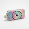 Bugatti Bondstreet Furry Face Pencil Case - Multi-Colored Faux Fur Design
